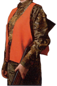 Quiet Blaze Orange Hunting Vest – Adjustable Hunter Safety Vest with Elastic Sides
