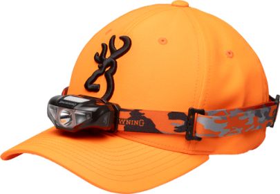 Browning Cap/Headlamp Combo - Blaze Org W/100 Lumen Light!