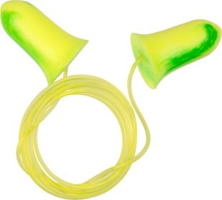 Ultrx Tethered Tapered Foam - Ear Plugs 5-Pair Lime/Yellow