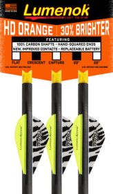 Lumenok Xbow Arrow 20" Carbon - Hd Orange Crescent Nock 3Pk